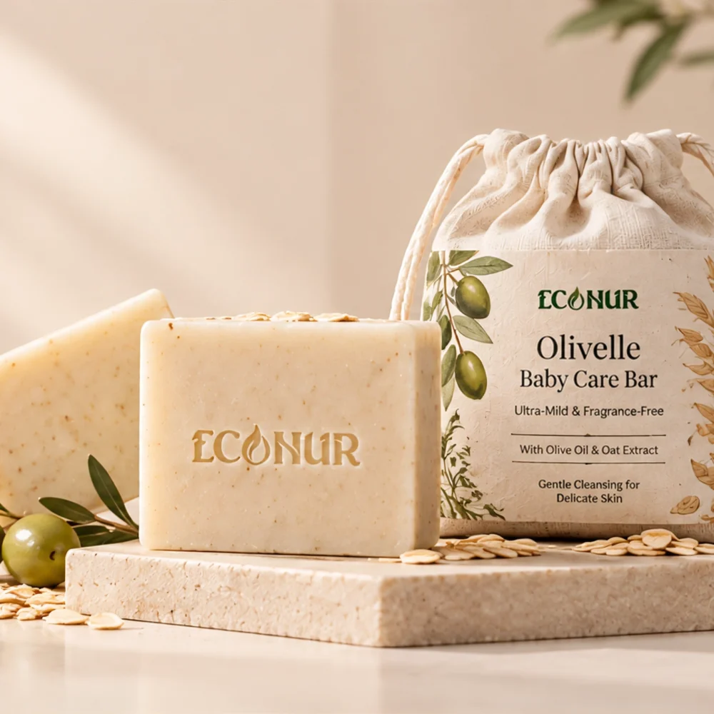 Econur bar in its compostable cotton wrap