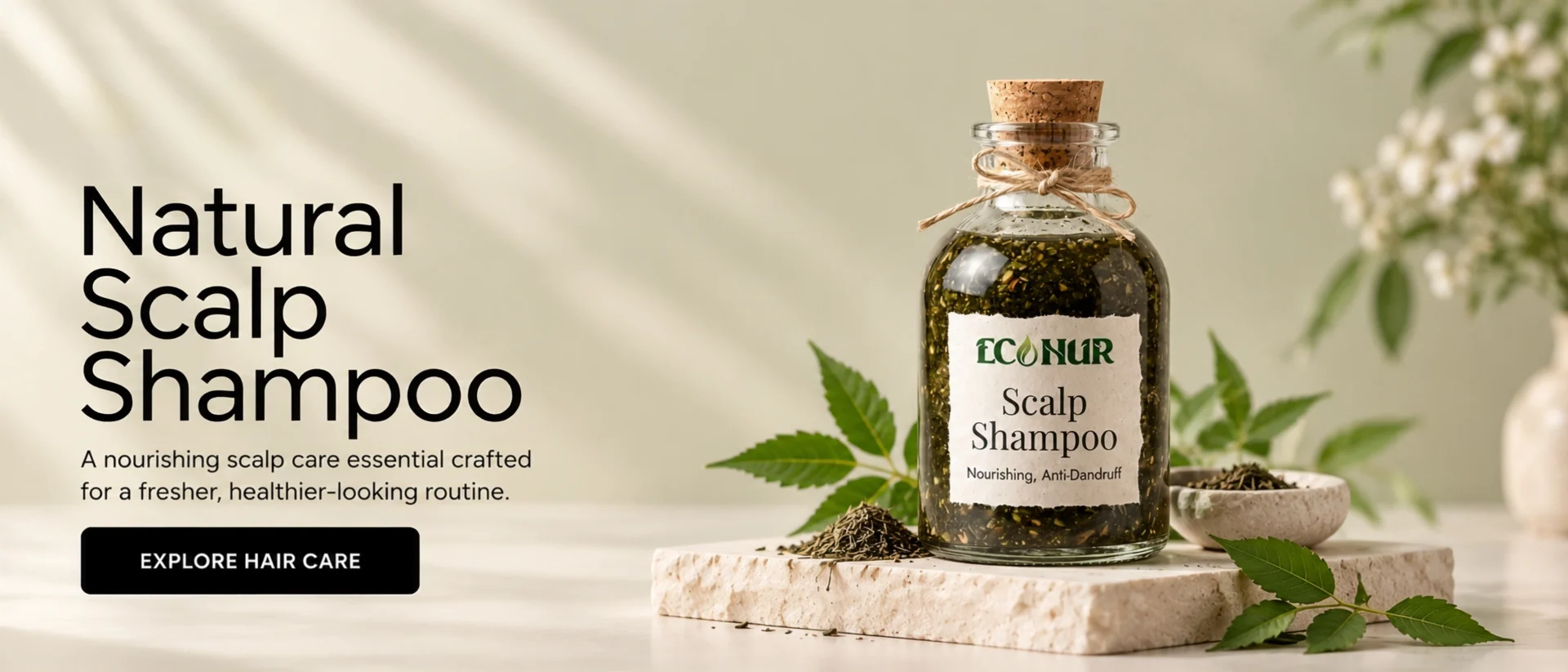 Econur Natural Scalp Shampoo, nourishing and anti-dandruff